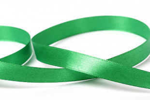 Лента атласная 12 мм ( 1/2 ") "Gamma" №019 зеленый 33 метра