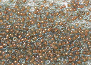 Бисер Япония MIYUKI Seed Beads 15/0 5г 0351 аква блестящий персиковая линия внутри